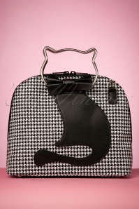 Banned Retro - 50s Dixie Cat Bag in Black and White