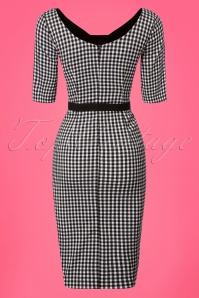 Glamour Bunny - 60s  Jacky Pencil Dress in Gingham 6