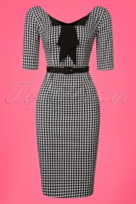 Glamour Bunny - 60s  Jacky Pencil Dress in Gingham 4