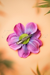 Lady Luck's Boutique - Sophia Anemone haarclip in paars 2