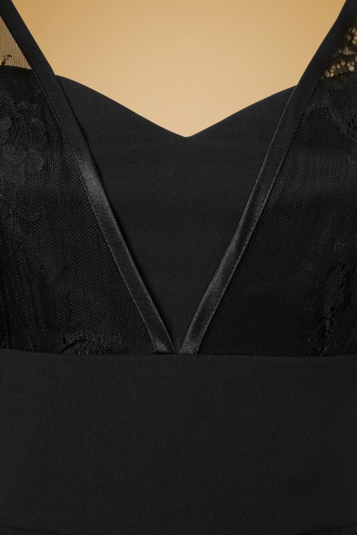 Glamour Bunny - 50s Megan Pencil Dress in Black 6