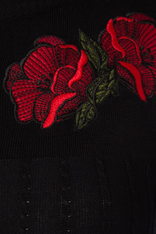 Vixen - Faith Poppy vest in zwart 3