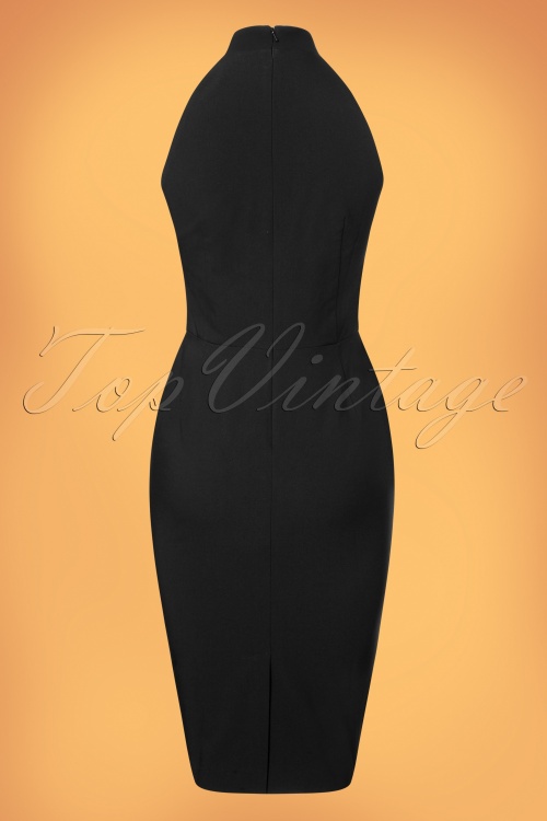 Glamour Bunny - 50s Ivy Pencil Dress in Black 6