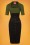 Glamour Bunny - 50s Lexy Pencil Dress in Black and Green 3