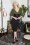 Sophia Pencil Dress Années 50 en Vert et Noir