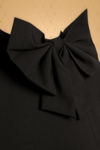 Vintage Diva  - The Maxine Bow Pencil Dress en Noir 7