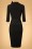 Vintage Diva  - The Maxine Bow Pencil Dress in Black 8