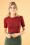 Mak Sweater - Debbie Short Sleeve Sweater Années 50 en Rouille