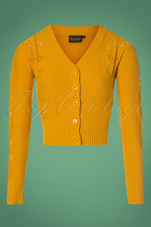 Vixen - 40s Julia Cardigan in Mustard