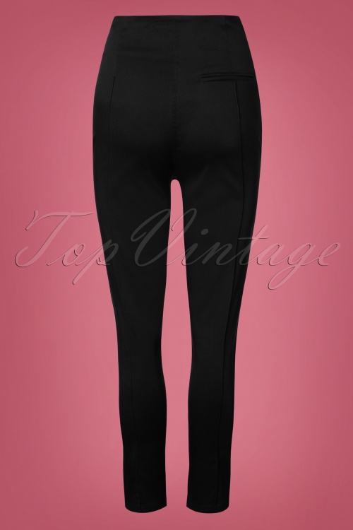 Collectif Clothing - 50s Bonnie Trousers in Black 3