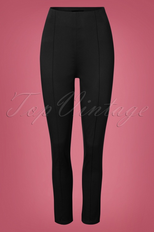 Collectif Clothing - 50s Bonnie Trousers in Black 2