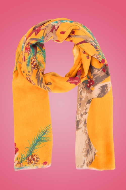 Powder - 70s Enchanted Stag Scarf in Yellow 3