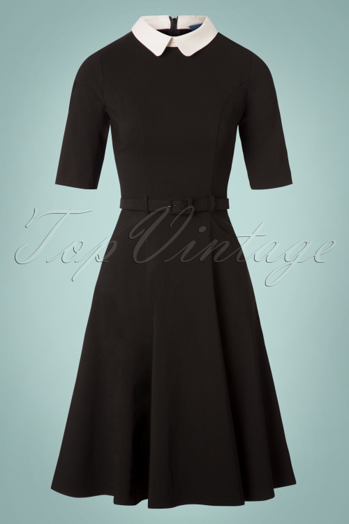 Collectif Clothing - 50s Winona Swing Dress in Black 2