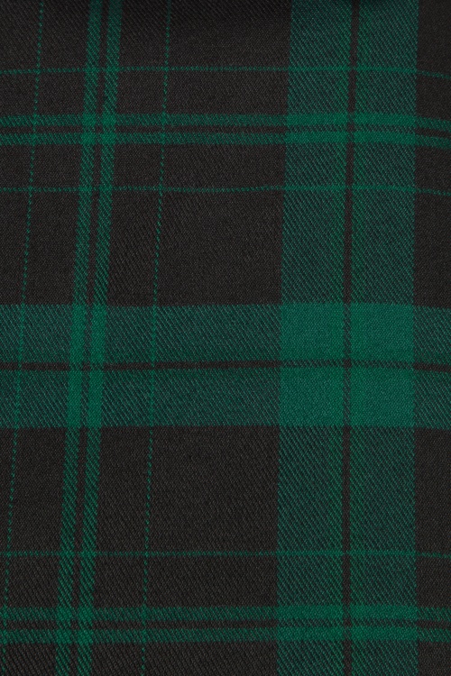 Collectif Clothing - Mimi Slyther Check Top in zwart en groen 3