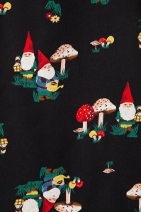 Collectif Clothing - Alexa Gnome Swing Skirt Années 50 en Noir 4