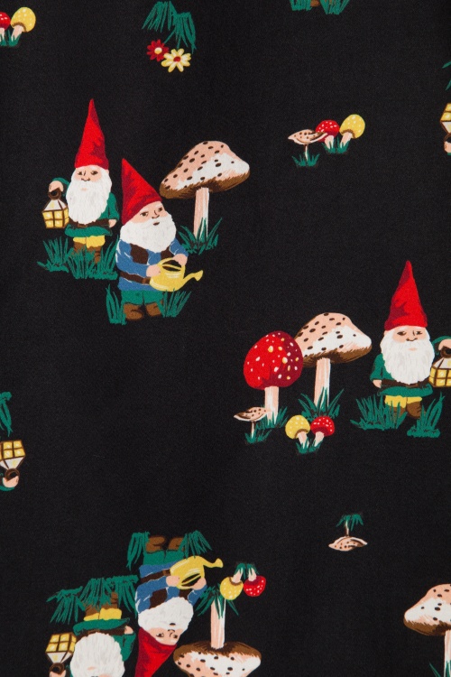 Collectif Clothing - Alexa Gnome Swingrok in zwart 4