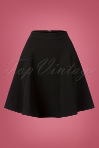 Collectif Clothing - Tammy Swing Skirt Années 50 en Noir 2