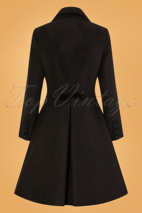 Bunny - 50s Olivia Bow Coat in Black 5