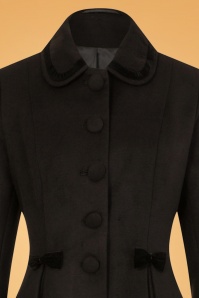 Bunny - 50s Olivia Bow Coat in Black 3