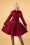 Bunny - 50s Olivia Bow Coat in Dark Red