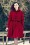 Bunny - Olivia Bow Coat Années 50 en Rouge Foncé 3