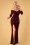 Collectif Clothing 50s Anjelica Velvet Maxi Dress in Wine