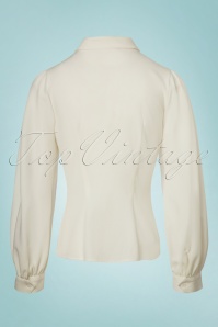 Collectif Clothing - 40s Beccy Blouse in Ivory 6