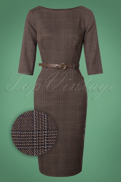 Collectif Clothing Adeline Librarian Check Dress 24896 20180628 0003 1Z