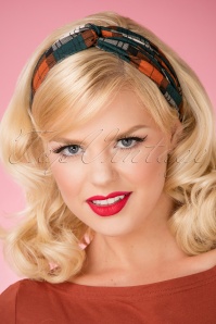 Banned Retro - 50s Dionne Bow Head Band in Navy