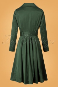 Collectif Clothing - Korrina Swing-trenchcoat in groen 7