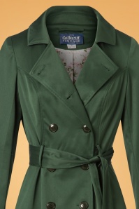 Collectif Clothing - 40s Korrina Swing Trench Coat in Green 4