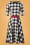 Collectif Clothing - 50s Suzanne Gingham Swing Dress in Black and White 2