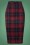 Collectif Clothing - 50s Polly Ginsburg Check Pencil Skirt in Red and Navy 2
