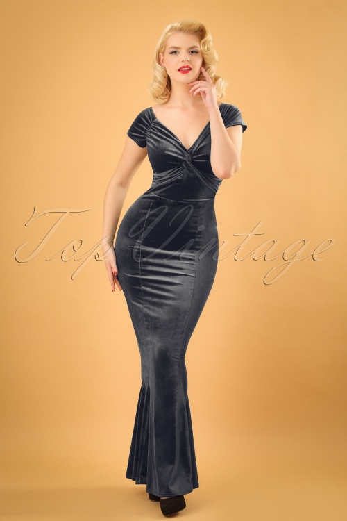 dark gray maxi dress