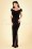 Vintage Chic for Topvintage - Beverly Velvet Maxi Dress Années 50 en Noir