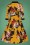 Hearts & Roses - 50s Autumn Floral Swing Dress in Mustard 4