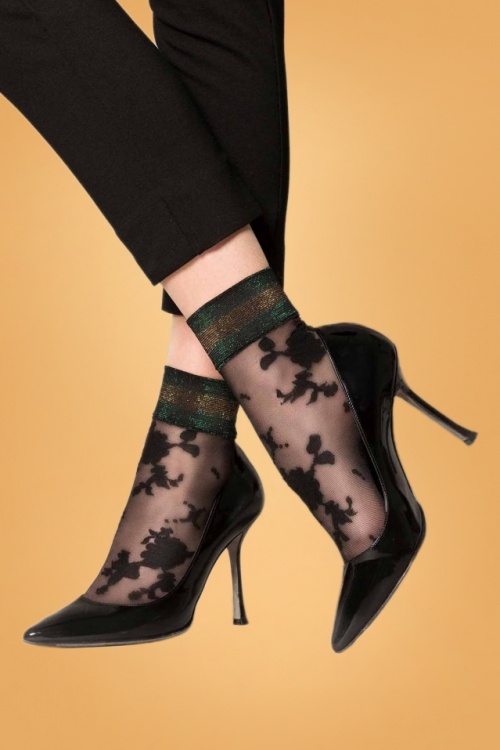 MarcMarcs FlowerLurexCuffSocks 171 14 27958 20180115 0001W