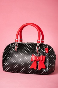 Banned Retro - 50s Lady Layla Handbag in Black and Red 3