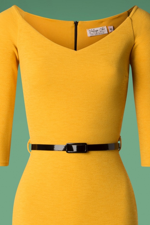 Vintage Chic for Topvintage - 50s Neila Pencil Dress in Mustard 2