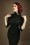 Vintage Diva  - The Maxine Bow Pencil Dress en Noir 4