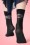 Fiorella - 50s Italiana Metallic Bow Socks in Black
