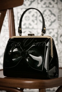 Topvintage Boutique Collection - 50s Inez Always By My Side Handbag in Black 2