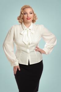 Collectif Clothing - Beccy blouse in ivoor 2
