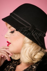 Banned Retro - 50s Ida Wool Hat in Black  2