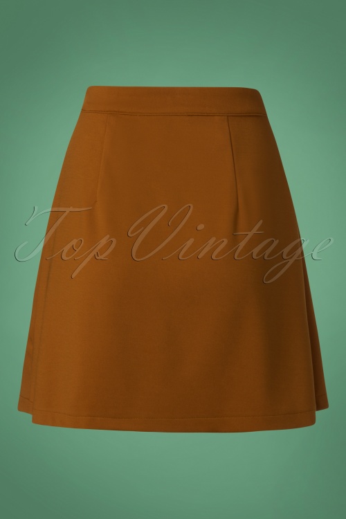 Banned Retro - 60s Beatrice Skirt in Tobacco 3