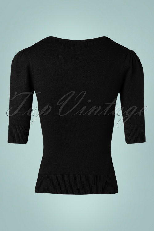 Collectif Clothing Chrissie Plain Knitted Top Black 27494 20180921 0005W