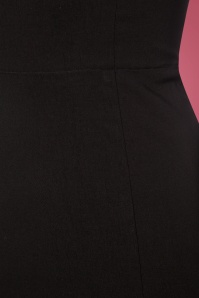 Collectif Clothing - Karen Suspender Pencil Skirt Années 50 en Noir 3