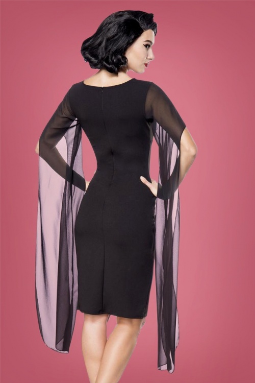 Belsira - 50s Cindy Pencil Dress in Black 2