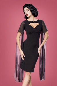 Belsira - 50s Cindy Pencil Dress in Black 3