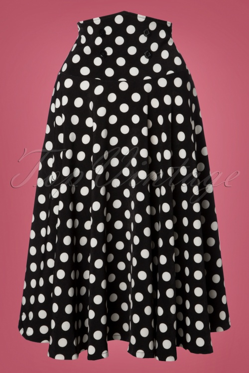Belsira - 50s Andrea Polkadot Pencil Skirt in Black